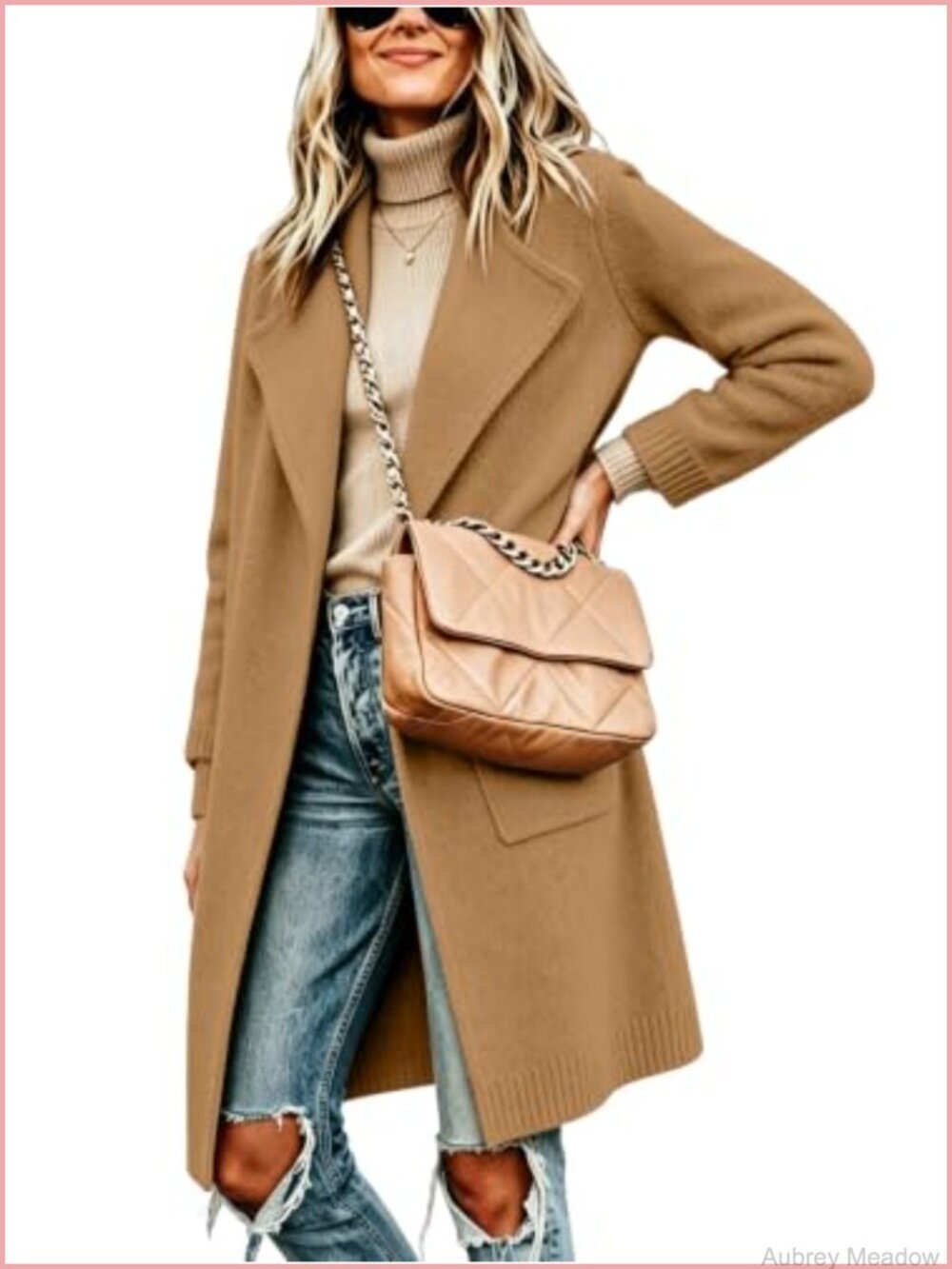 Long Dressy Cardigan Sweater Coat Knee-Length Knit Jacket with Pockets